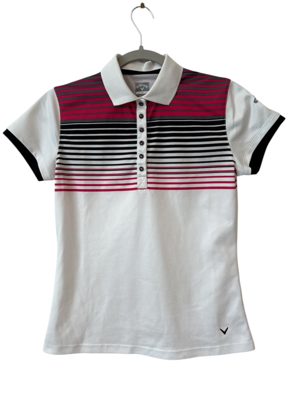 RARE Disney Golf Minnie Mouse Callaway Opti-Dri Polo Shirt | Snap Front | XS
